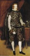 Diego Velazquez Portrait of Philip IV of Spain in Brwon and Silver oil on canvas